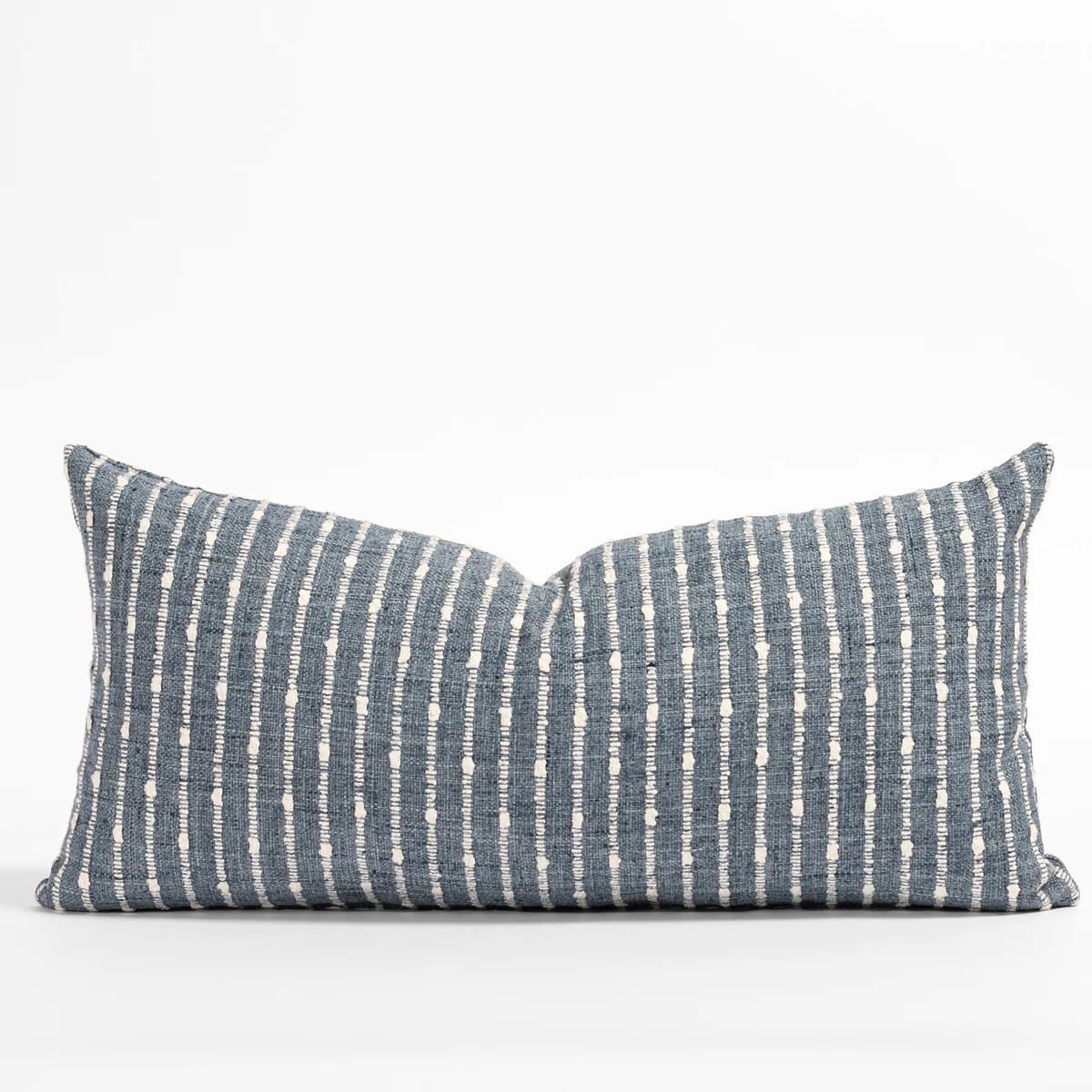Arren Stripe 12x24 Lumbar Pillow, Chambray | Tonic Living