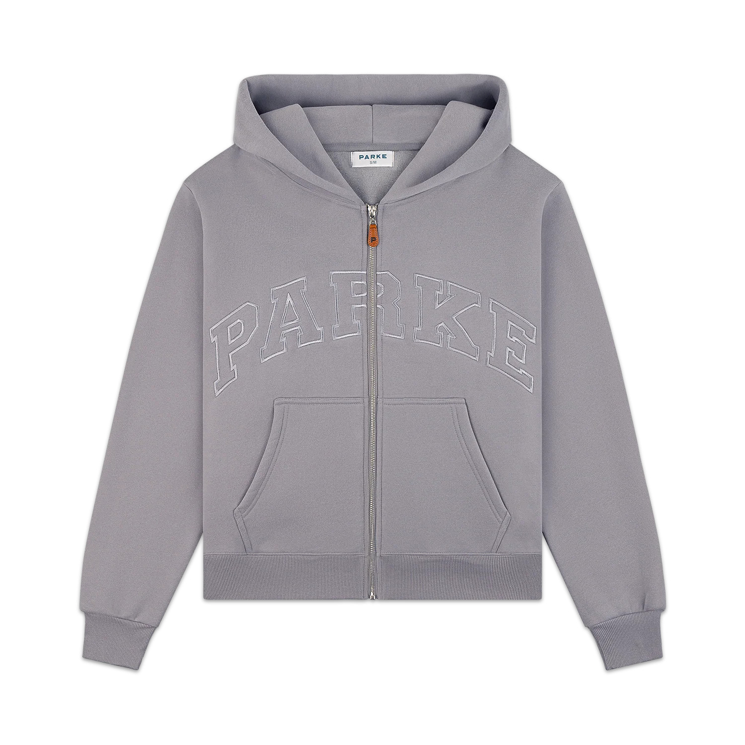 Monochrome Varsity Zip Up Hoodie | Parke