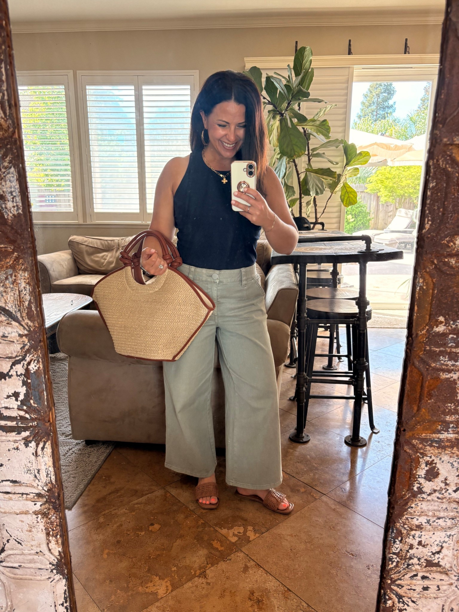 Easy, elevated, and real-life ready 🤍
This is the kind of outfit I reach for on busy days when I still want to feel put together—wide leg pants, a simple navy top, and easy neutral accessories.

Comfortable ✔️
Flattering ✔️
Mom/teacher/life approved ✔️

Saving this one on repeat all spring 🌿

#springoutfitideas #casualoutfits #momstyle #over40style #everydayoutfit #teacherstyle #widelegpants #effortlessstyle #classicstyle #realoutfits #momuniform #springstyle #simpleoutfits #puttogetherlook #everydayfashion

#LTKmomlife #LTKOver40 #LTKPetite