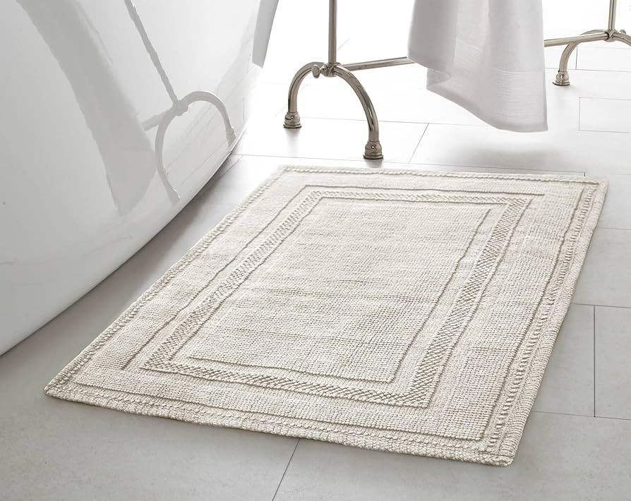 Jean Pierre - Stonewash Racetrack Bath Rug, Cotton, Premium Bathroom Décor, Machine Washable, Hi... | Amazon (US)