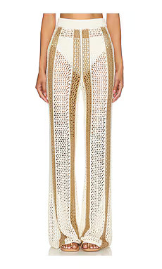 Lovers and Friends Kerim Stripe Pant in Ivory & Beige Stripe from Revolve.com | Revolve Clothing (Global)