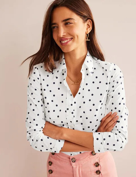 Saskia Stretch Cotton Shirt | Boden (US)