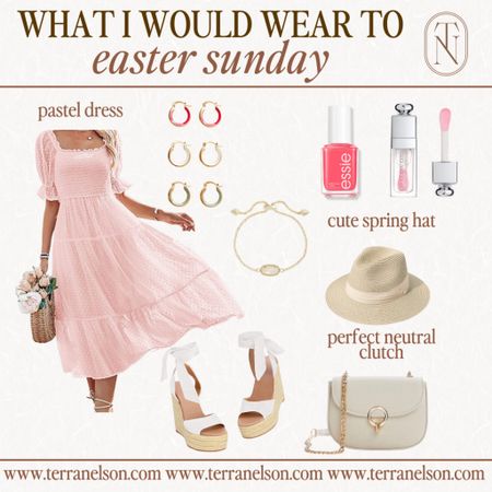 Easter Sunday outfit / spring dresses / Easter outfit / neutral clutch / spring outfits / spring hat

#LTKSeasonal #LTKhome #LTKstyletip