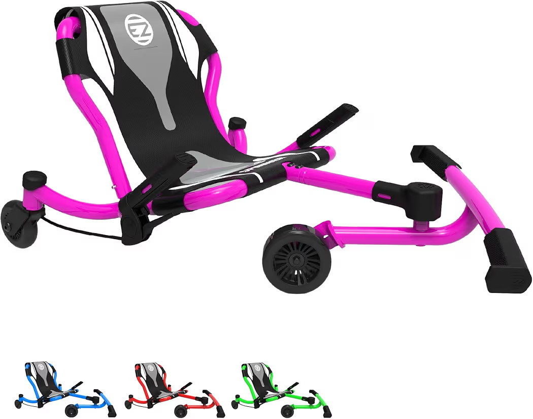 EzyRoller Spinner Ride On Scooter for Kids & Teens, Outdoor Ride on Toy with Caster Wheels for Drifting & Tight Turning, Up to 150 lbs, Ages 4 & Up - Pink | Amazon (US)