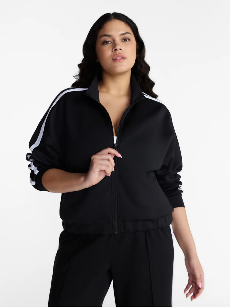 Avia Women's Pique Knit Tennis Jacket, Sizes XS-XXXL | Walmart (US)
