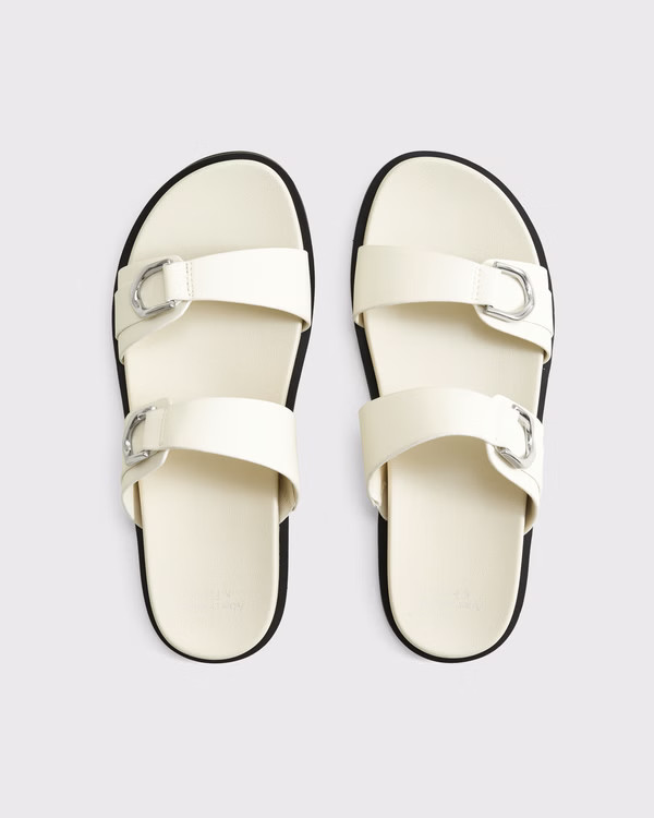 Women's Double-Strap Hardware Sandals | Women's Clearance | Abercrombie.com | Abercrombie & Fitch (US)