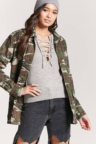 Tender Lovin Camo Print Jacket | Forever 21 (US)