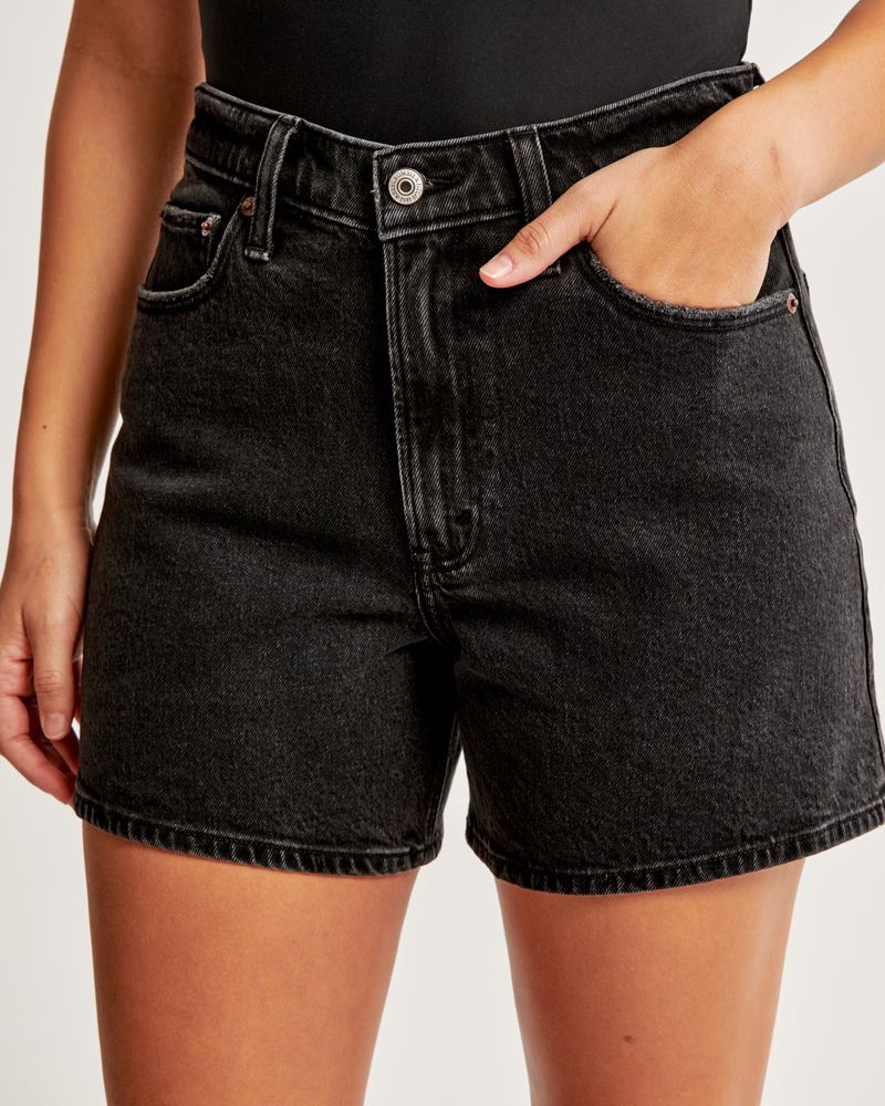 Curve Love High Rise Dad Short, Abercrombie Shorts Outfit, Concert Outfit, Casual Style | Abercrombie & Fitch (US)