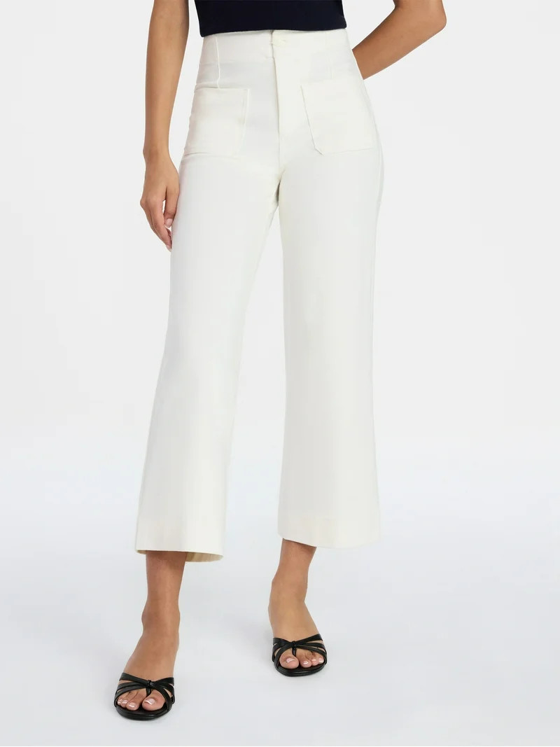 Time and Tru Women's Patch Pocket Ponte Knit Pants, 28" Inseam, Sizes 0-20 | Walmart (US)