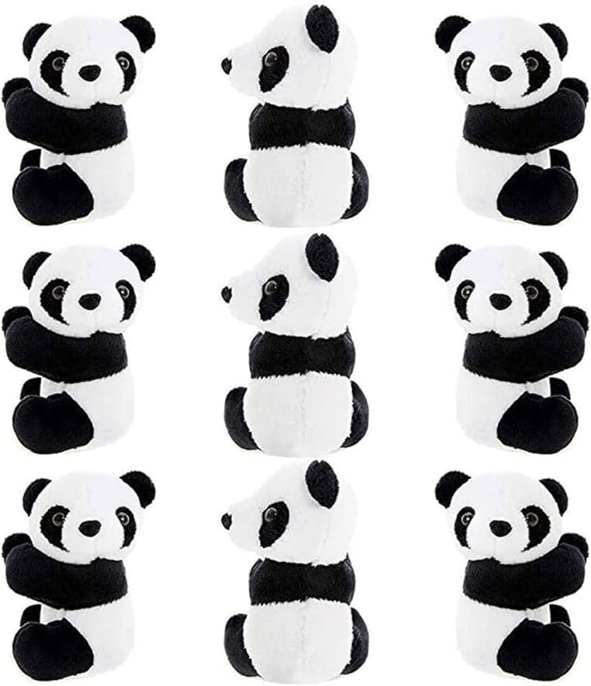 9 Pcs Finger Panda Plush 4 inch Panda Clips Curtain Holder Stand Note Memo Clips Photo Holder Cut... | Amazon (US)
