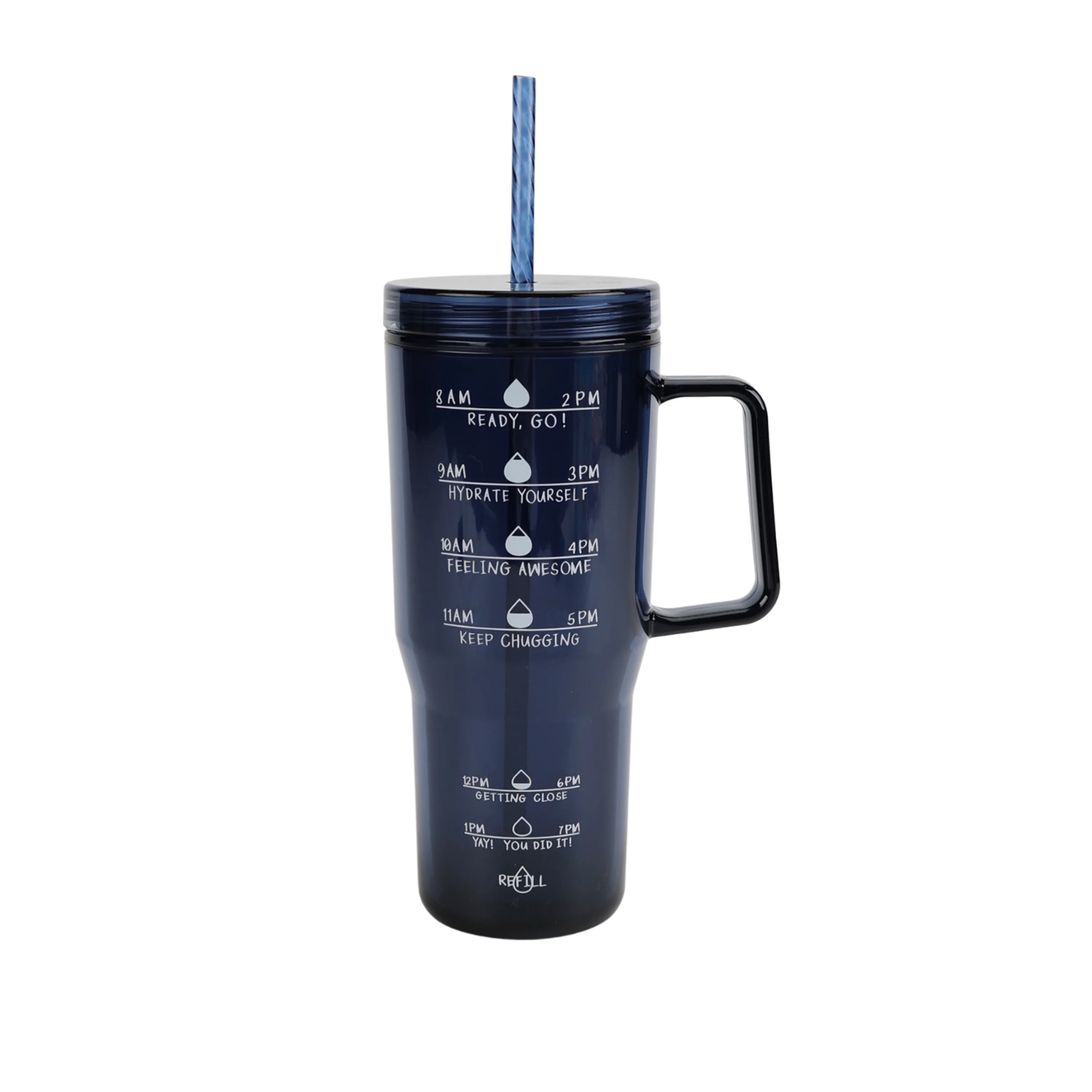 Mainstays 30 Ounce Plastic Tumbler with Handle, Blue | Walmart (US)