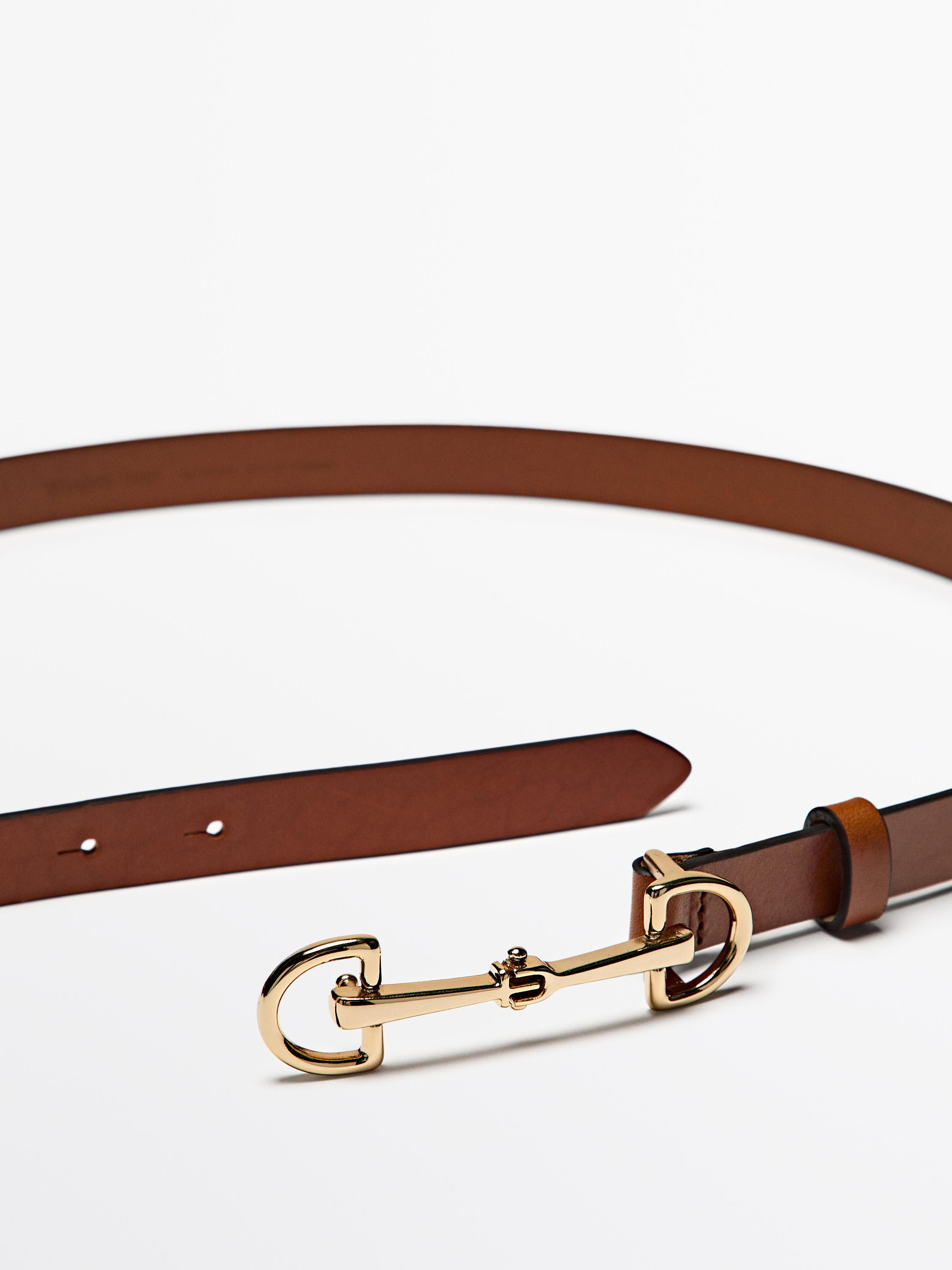 Equestrian nappa leather belt | Zara US