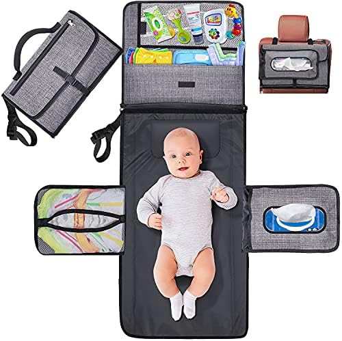 Gimars Large Capacity 6 Pockets Baby Portable Changing Pads, Waterproof & Easily Cleanable Detach... | Amazon (US)