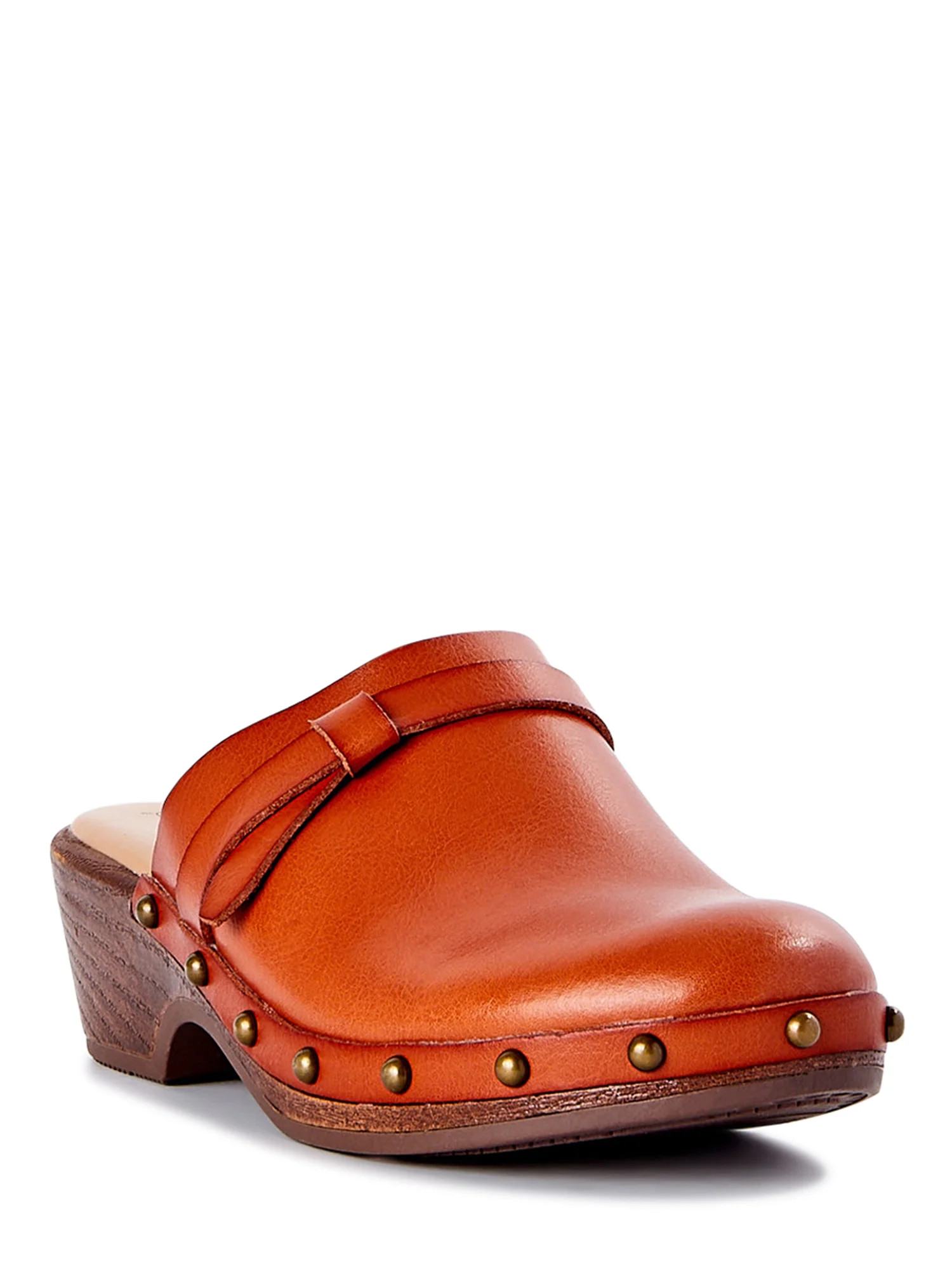 Time and Tru Women's Studded Wooden Bow Clogs - Walmart.com | Walmart (US)