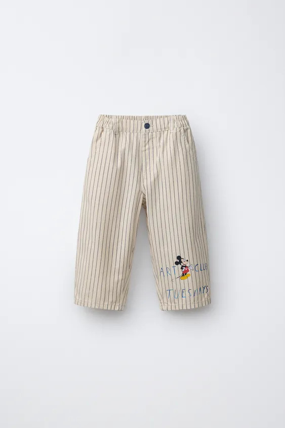 MICKEY MOUSE © DISNEY RELAXED CANVAS PANTS | Zara US
