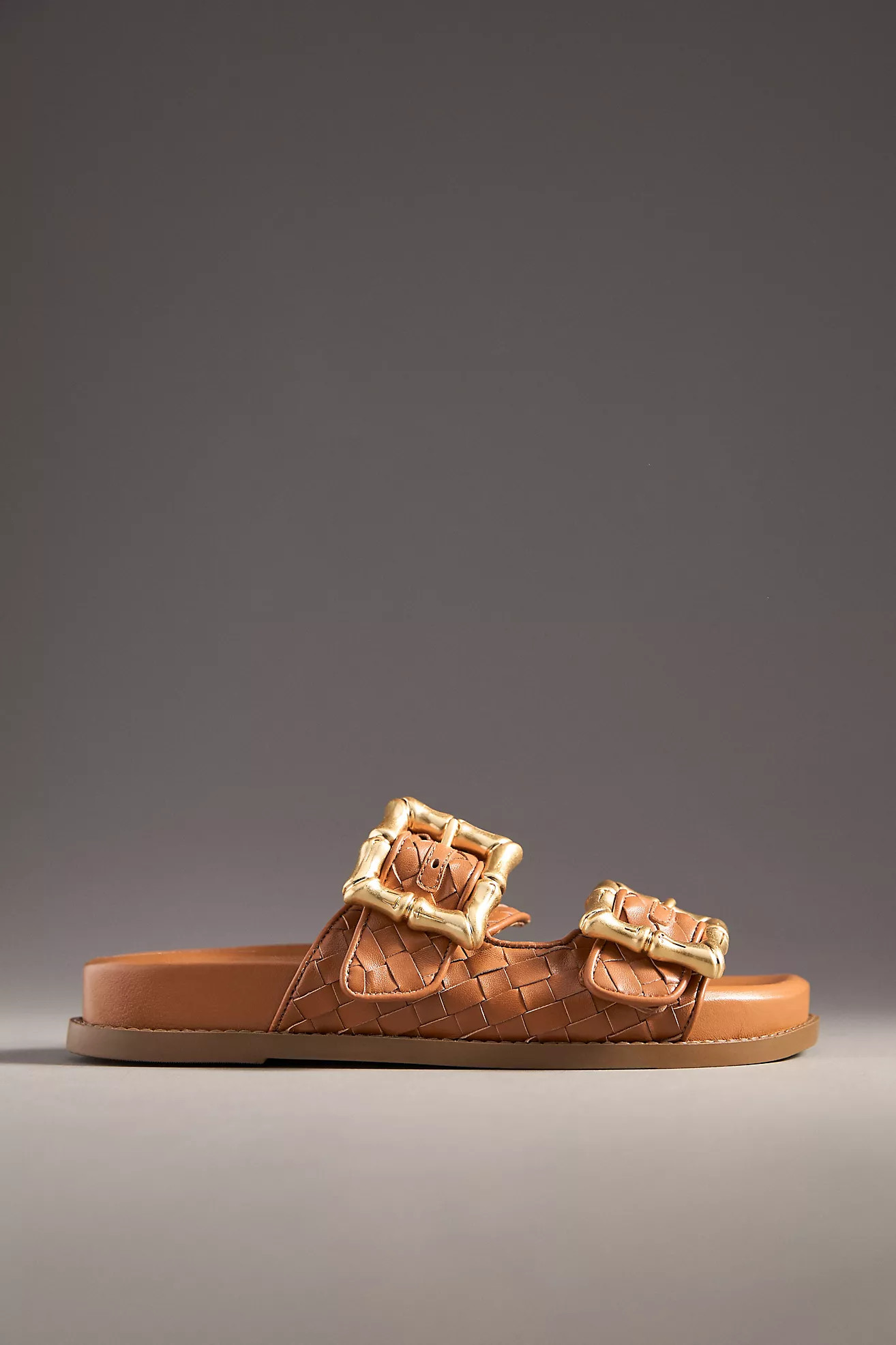 Schutz Enola Woven Slide Sandals | Anthropologie (US)