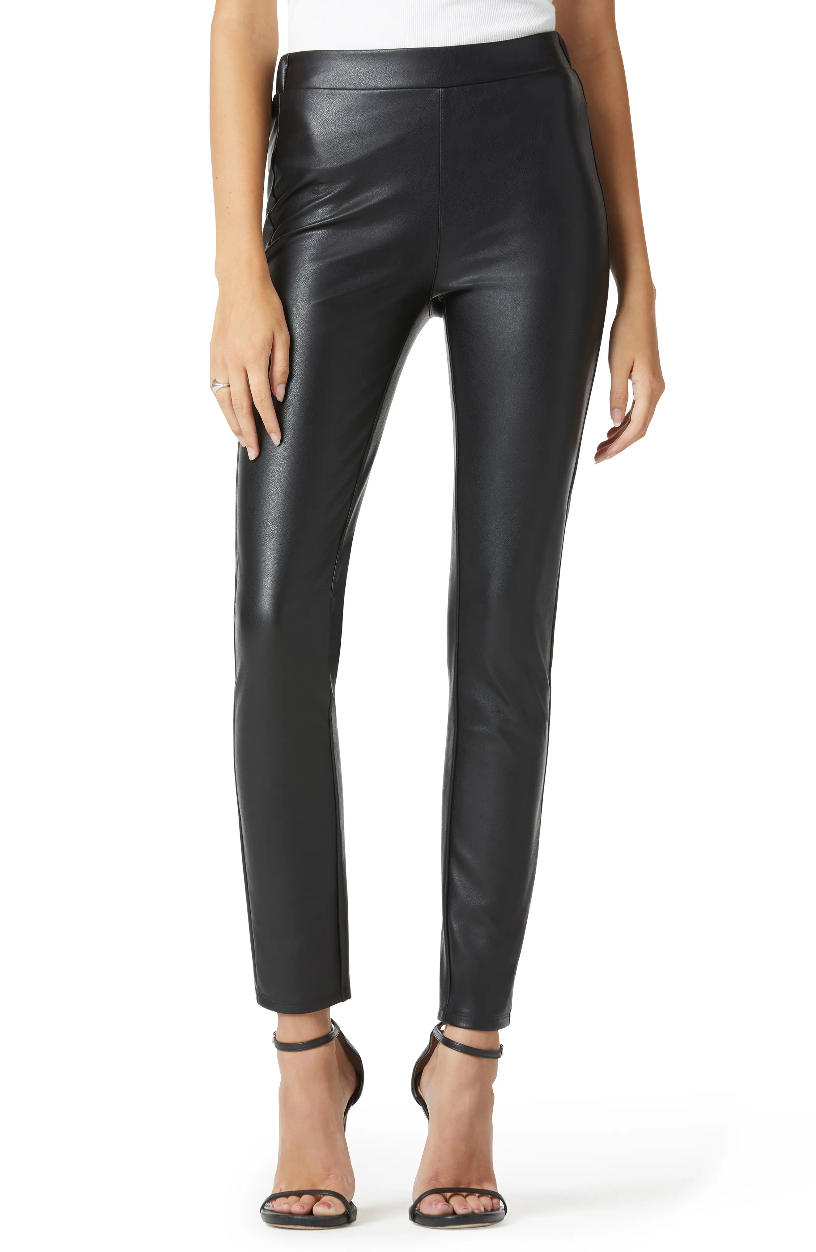 Joe's Korey High Waist Faux Leather Leggings in Black at Nordstrom, Size Large | Nordstrom