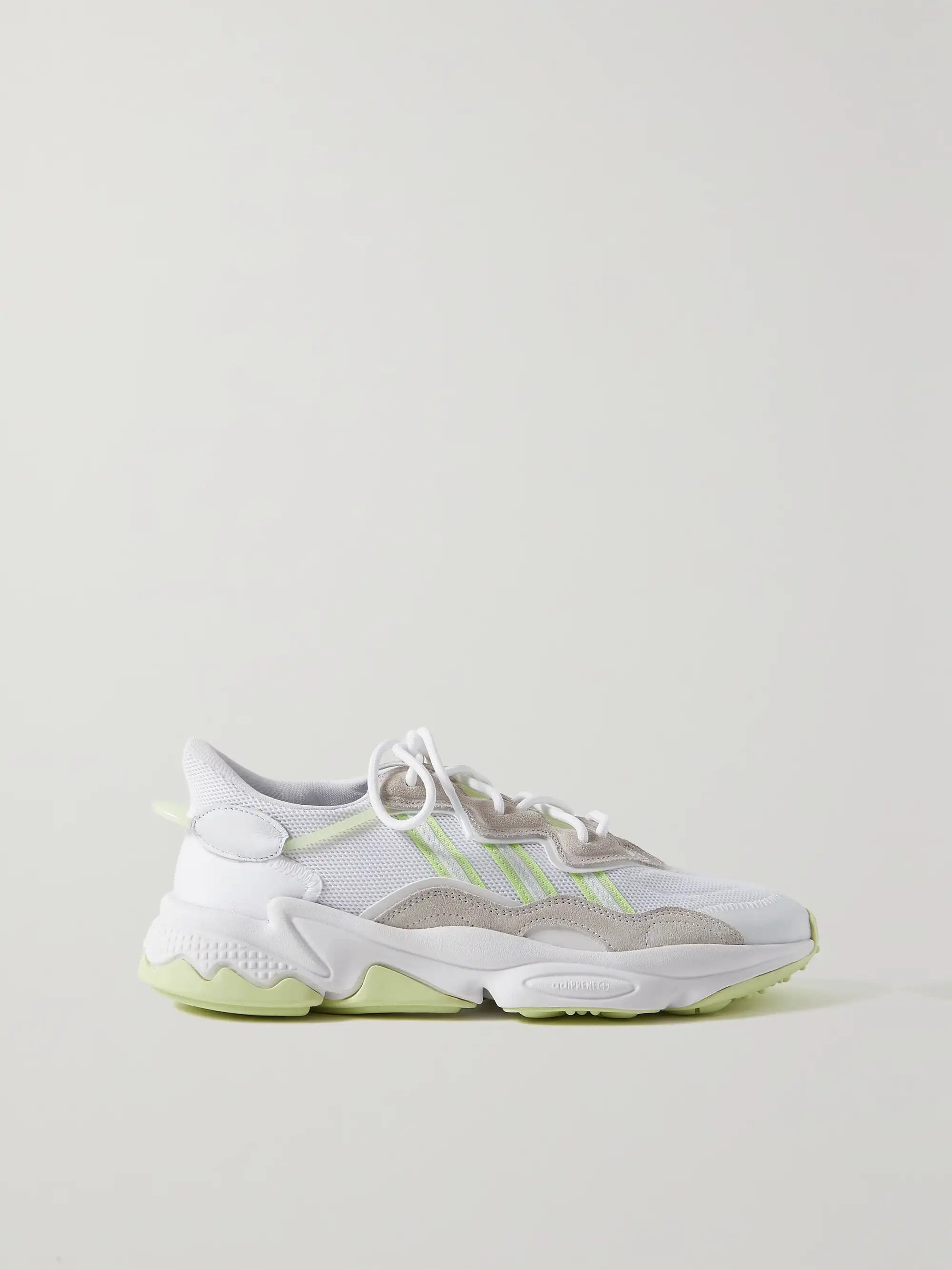 Ozweego suede and leather-trimmed mesh sneakers | NET-A-PORTER (US)