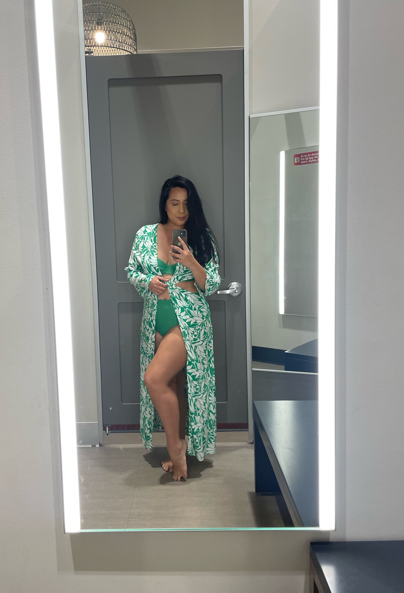 Who says tropical vacations are the only time to wear palm prints? This cut-out cover up is giving me major 'jungle fever' vibes and paired with a high-waist green two-piece with scalloped detailing, I'm ready to make some waves - even if it's just in my backyard kiddie pool. I may be midsize, but my confidence is XL and my summer wardrobe is here to slay." #SwimsuitSeason #TropicLikeItsHot #ScallopEdgeRealness

#LTKcurves #LTKswim #LTKSeasonal