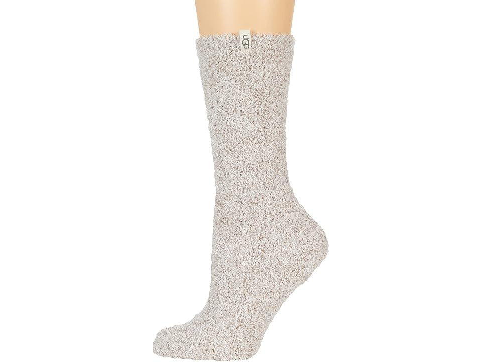 UGG Darcy Cozy Socks Women's Crew Cut Socks Shoes Cream, Polyester/Nylon/Chenille | Zappos