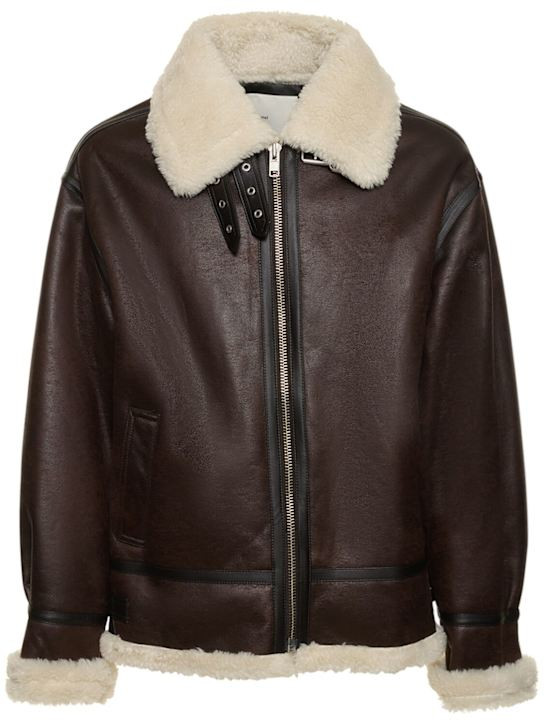 Loose fit unisex shearling jacket | Luisaviaroma