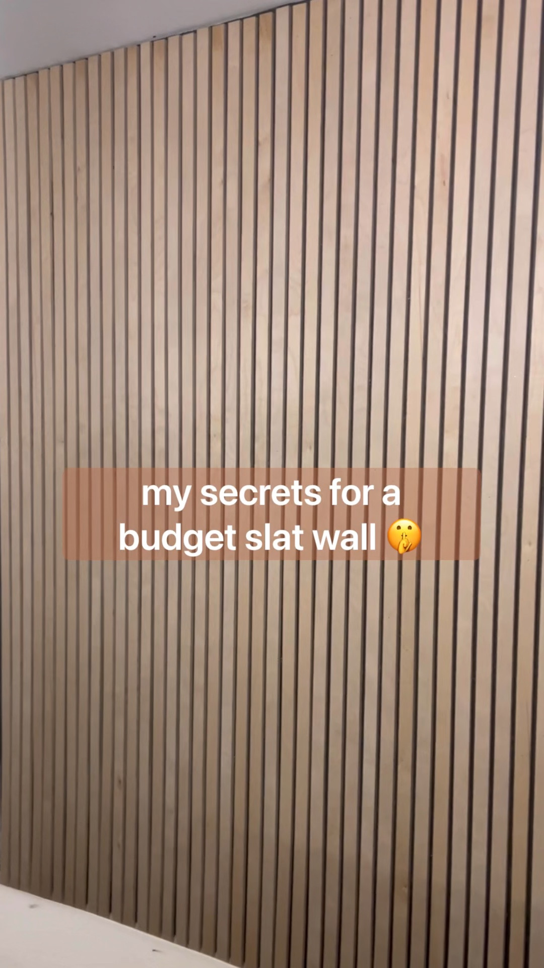 I have been dreaming of a DIY wooden slat accent wall for sooooo long but was super intimidated by two things... 
1. the price of wood
2. using/paying for a table saw 

Soo.... I finally looked up some alternatives and I was able to do it CHEAPER & EASIER than I ever could've imagined! And I did it ALL MYSELF... Like alone!!! Just me!!! Here's how I did it

+ I bought two 4x8' 1/2" birch plywood sheets from the home depot. They were $68 a piece! I had them cut the sheets in half so they would fit in my car (it was still a tight fit). The expensive alternative would've been to buy 8 foot 1x2's or 1x1's, which can range from $3-7 dollars a piece. Now multiply that by 70..... EW 
+ I ordered a kreg tool Rip Cut circular saw adapter off of Amazon for $45 the rip cut allows most circular saws to make straight, accurate cuts. This helped me avoid buying a bulky $300 table saw 
+ I attached the rip cut to my HART tools circular saw. 
+ I also picked up four 2x2 foam insulation panels for $6 a piece at Home Depot. I used these panels underneath the plywood so I wouldn't have to use sawhorses. This also made it way easier to get straight cuts
+ I cut over 70 1" plywood strips, then sanded the edges smooth with 120 grit using my surfprepsanding 3x4 electric ray
+ I used my laser level to help get the first piece on the wall and attached with my HART tools brad nailer using 1 1/4" nails
+ I used a scrap piece of the panel for a spacer, putting it perpendicular to the wall, so each panel was 1/2" apart! 
+ I made sure to use a hand level on every panel before nailing it just to make sure it was straight

In total - this project costed me a little over $200! Keep in mind, I already had the circular saw & brad nailer. But, you can always rent those tools or borrow from a friend! Let me know what you think in the comments & stay tuned to see the rest of this guest room makeover :) #competition #LTKDIY #contest 

#LTKFind #LTKunder50 #LTKhome