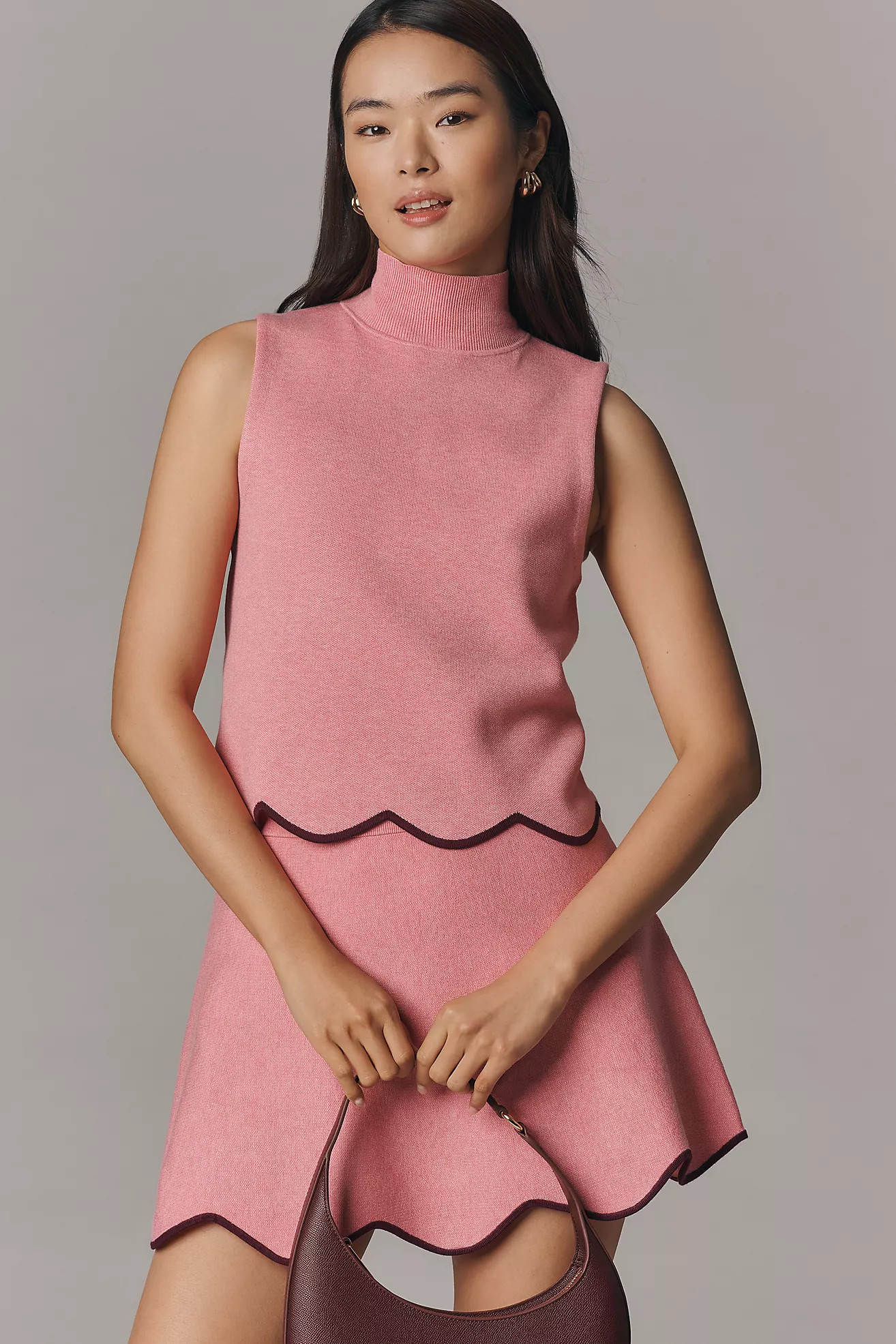 Maeve Scalloped Turtleneck Sweater Tank Top | Anthropologie (US)