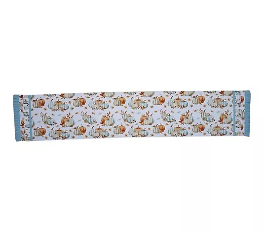 Temp-tations Seasonal 72" x 14" Ruffled Kitchen Runner | QVC