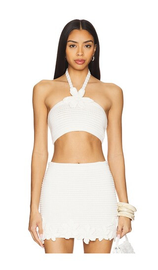 Talulla Crochet Top in Ivory | Revolve Clothing (Global)