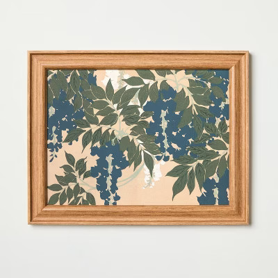 14"x11" Blue and Green Leaves Wall Art - Hearth & Hand™ with Magnolia | Target