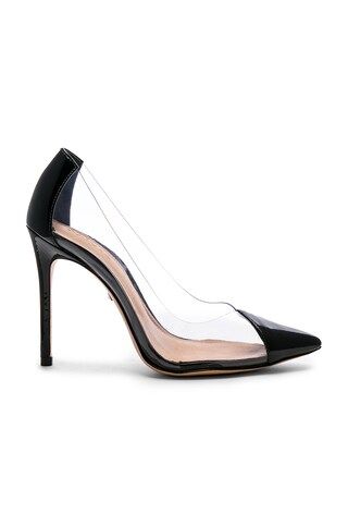 Schutz Cendi Heel in Transparente & Black from Revolve.com | Revolve Clothing (Global)