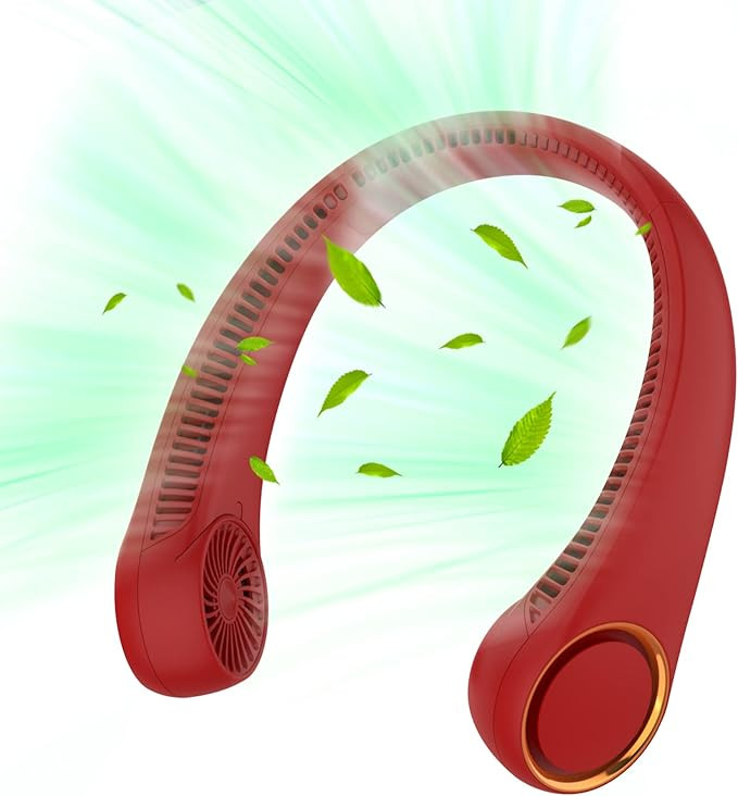 Portable Neck Fan, Hands Free Bladeless Fan, 360° Cooling Personal Fan,Wearable Quiet Fan for Ou... | Amazon (US)