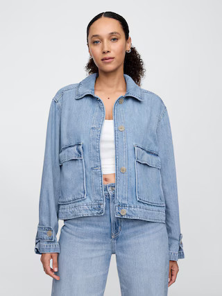 SuperSoft Denim Utility Jacket | Gap Factory