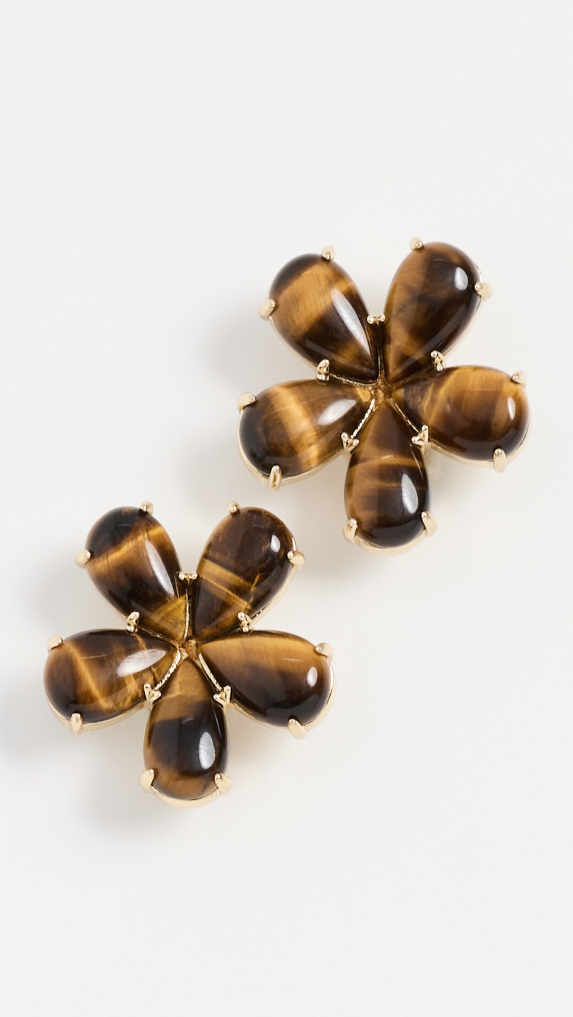 The Semi Precious Flower Clip On Earrings | Shopbop