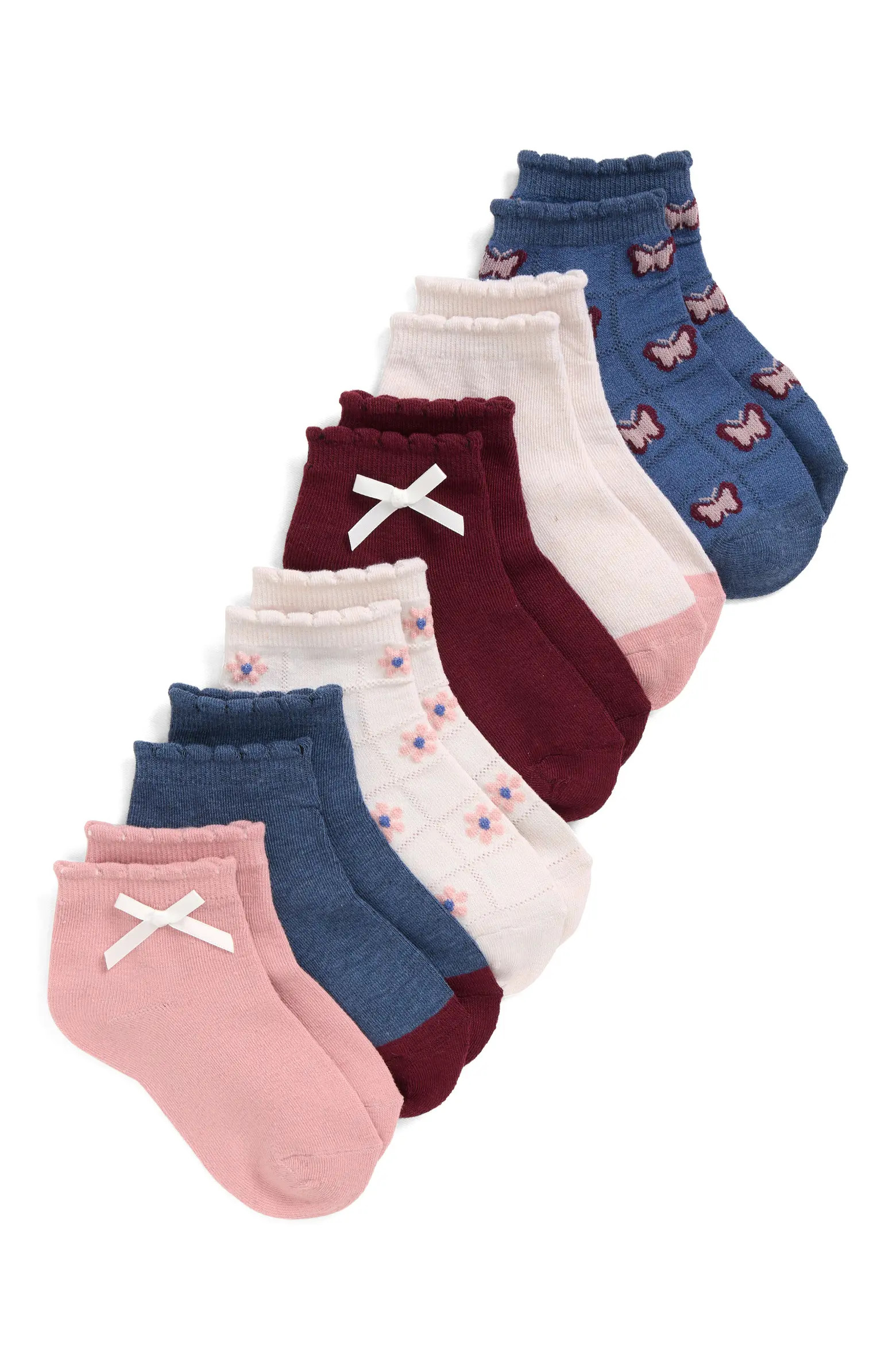 Kids' Assorted 6-Pack Scallop Edge Ankle Socks (Women) | Nordstrom | Nordstrom