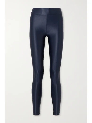 Koral - Lustrous Stretch Leggings - Midnight blue | NET-A-PORTER (US)