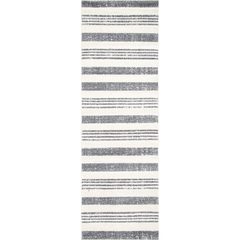 nuLOOM Striped Kelsi Runner Rug, 2' 8" x 8', Gray | Walmart (US)