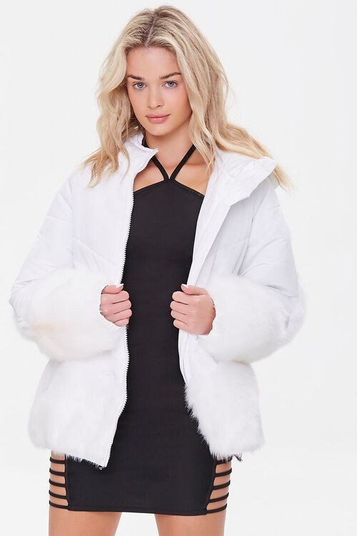 Faux Fur-Trim Puffer Jacket | Forever 21 (US)