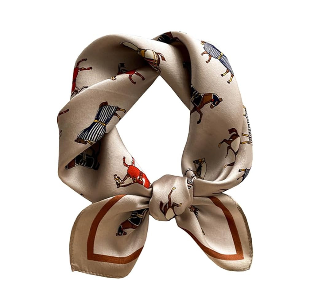 JERLA 100% Mulberry Silk Neck Scarf 21"x21" Small Square Scarfs for Women Gift Packed | Amazon (US)
