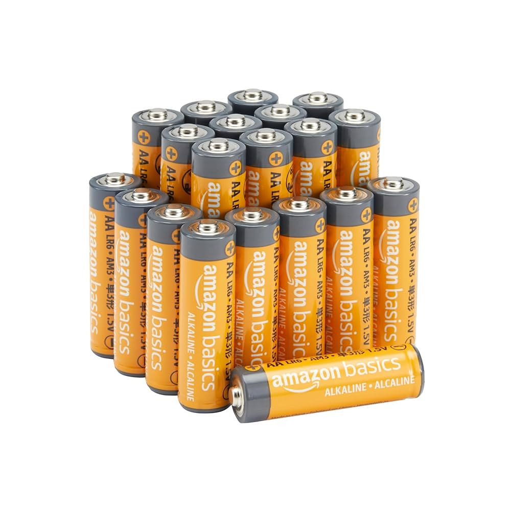 Amazon Basics 20-Pack AA Alkaline High-Performance Batteries, 1.5 Volt, 10-Year Shelf Life | Amazon (US)
