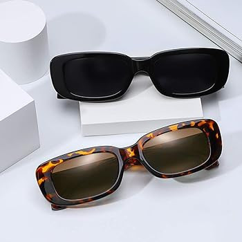 Tskestvy 4 Pieces Retro Vintage Sunglasses Small Square Rectangle 90s Glasses Trendy Y2K for Wome... | Amazon (US)