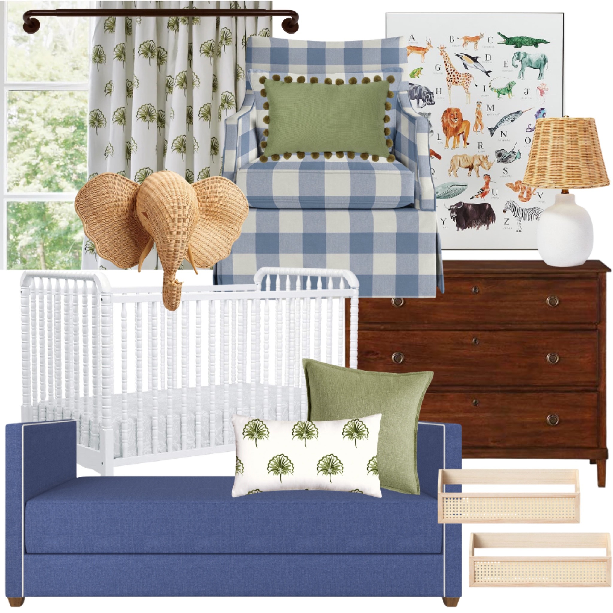 Baby boy nursery navy blue daybed curtain rods target style little boy interior design inspo bedroom chest rattan lamp elephant swivel glider buffalo check bookshelf spindle crib 

#LTKhome #LTKbaby #LTKbump