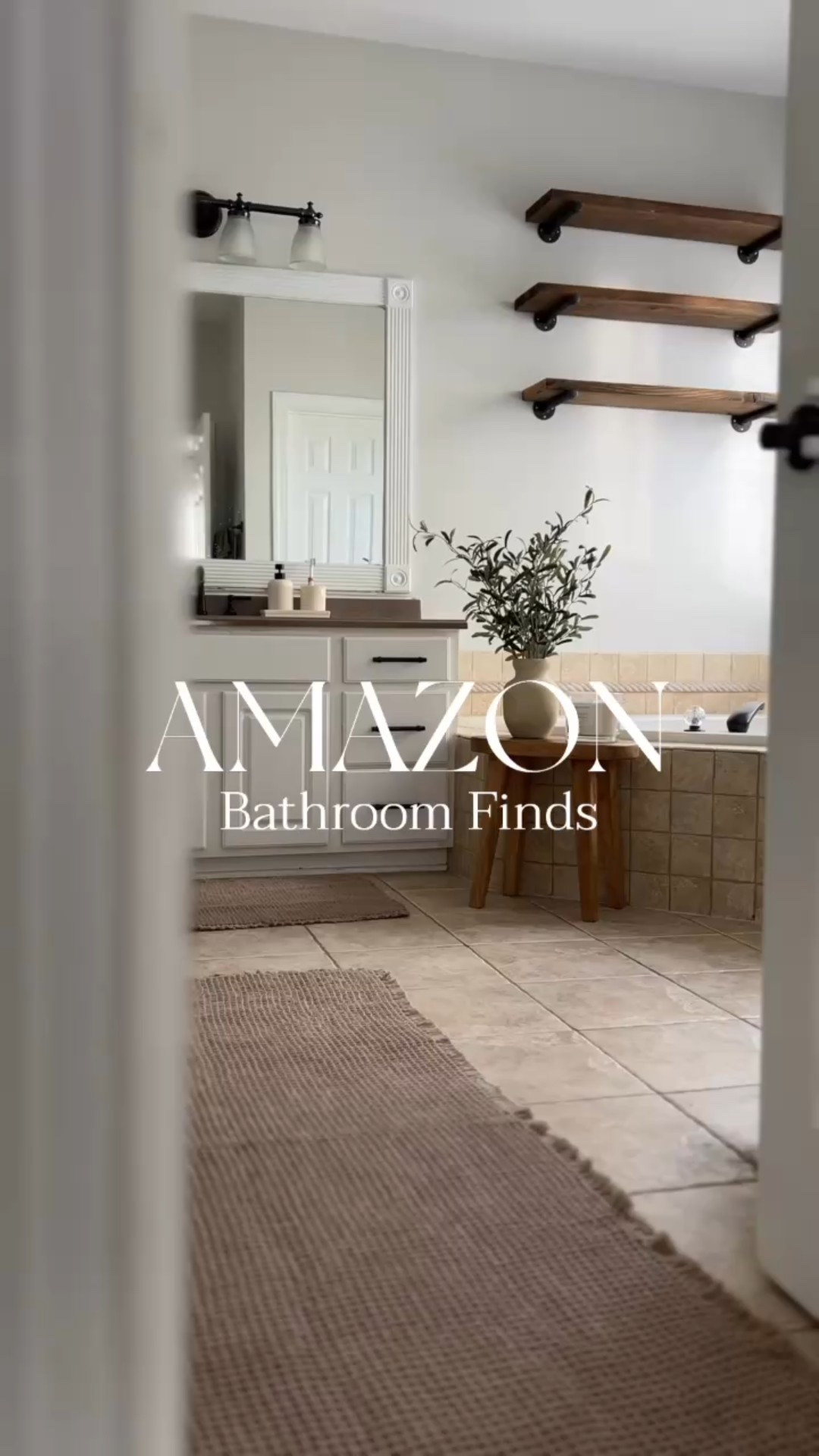 Amazon bathroom finds, spa like bathroom, bathroom mat, neutral decor, modern organic 

#LTKHome