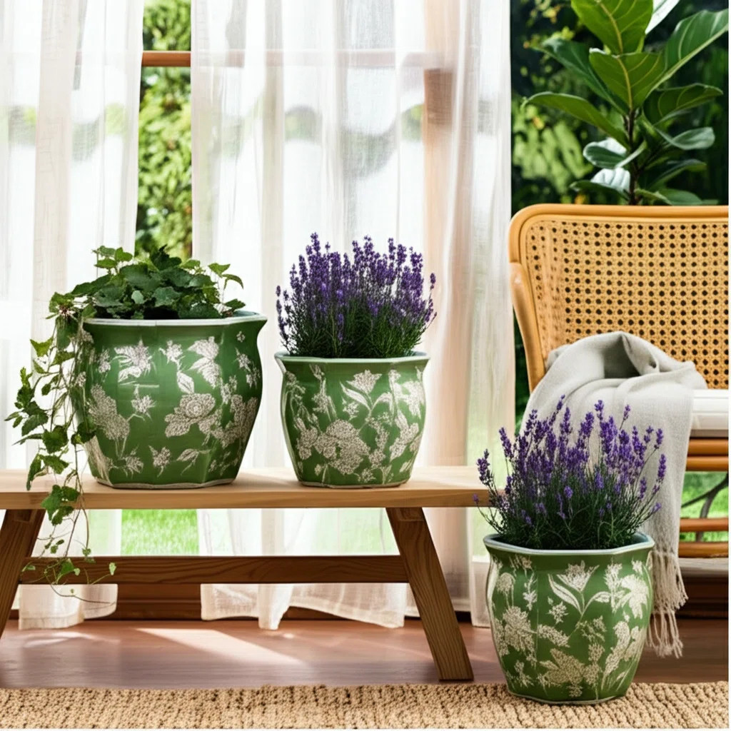 Decorative Flower Pots for Home and Garden – Indoor Planter and Outdoor Planters with Glazed Ce... | Wayfair North America