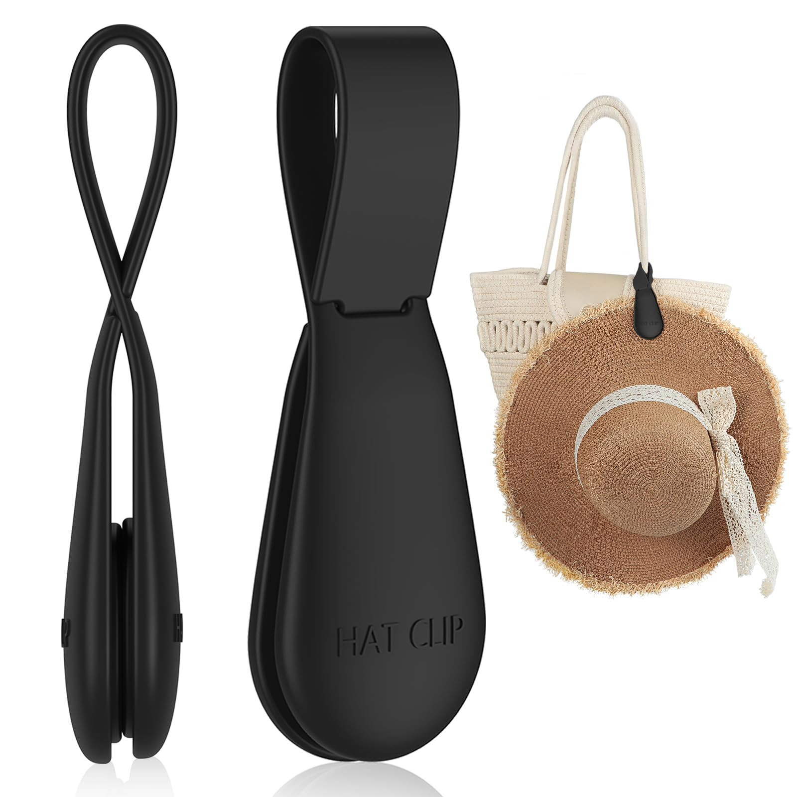 Magnetic Hat Clip for Travel on Bag, Black Silicone Hat Clip Magnet Hat Holder Hat Hook for Bag T... | Amazon (US)