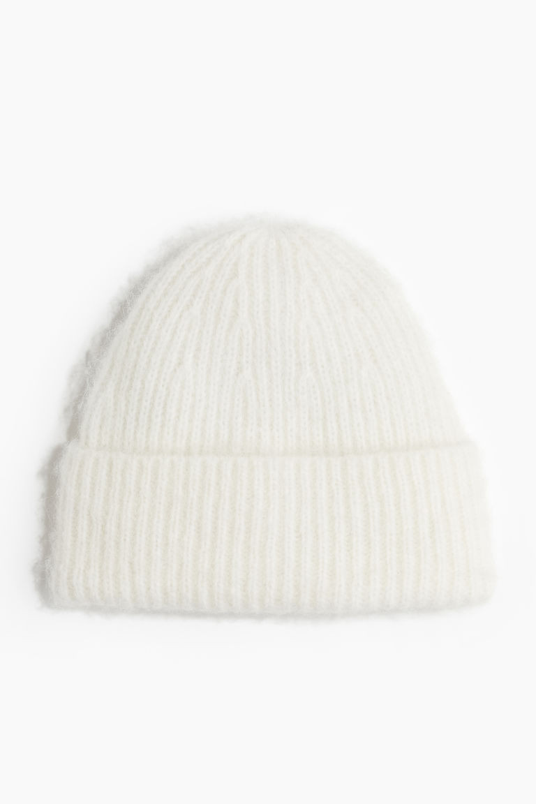 H & M - Rib-Knit Beanie - White | H&M (US + CA)