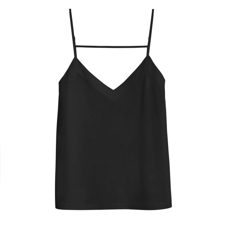 Women's Organic Pima Cami Top in Black | Size: Large | Organic Pima Cotton by Cuyana | Cuyana