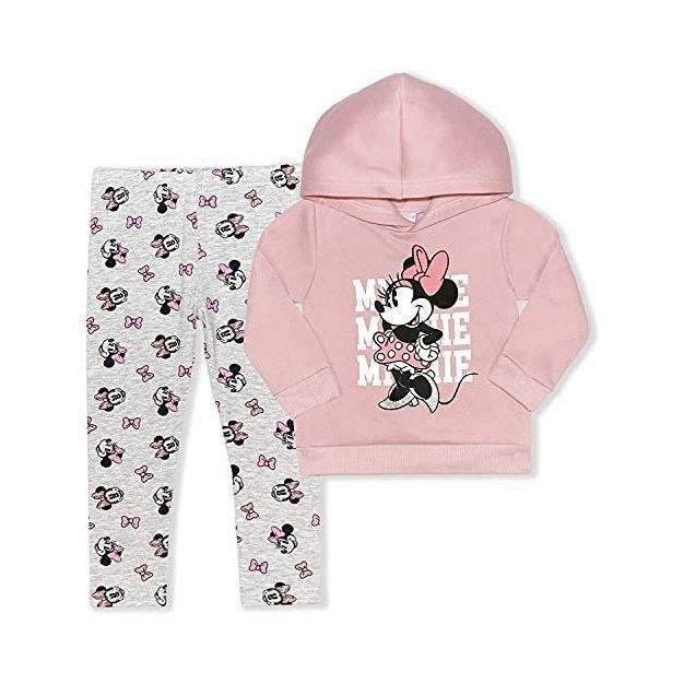 Disney Girl's 2-Pack Minnie Mouse Pullover Hoodie and Patterned Legging Pant Set Variety for kids | Target