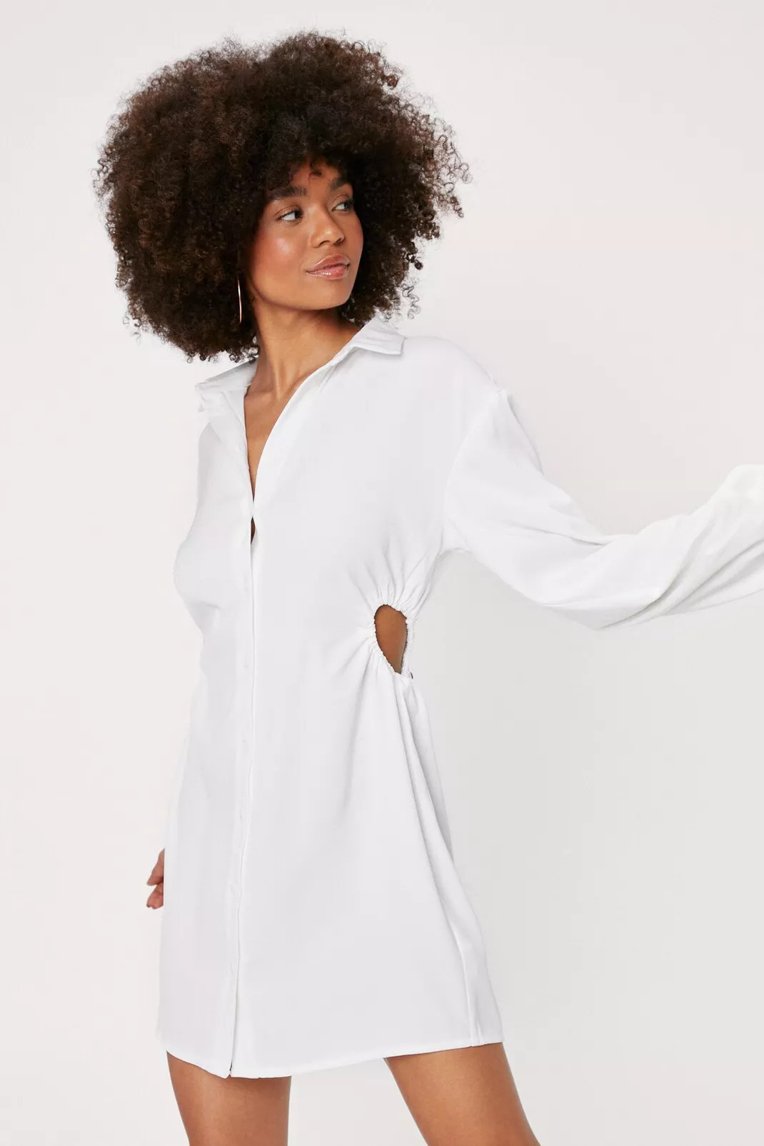 Cut Out Mini Shirt Dress | Nasty Gal (US)
