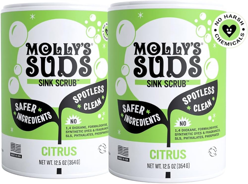 Molly's Suds Sink and All Purpose SCRUB | Gently Removes Stains, Scrubs Away Grease & Gime, Buffs... | Amazon (US)